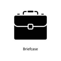 Briefcase Vector Solid Icons. Simple stock illustration stock