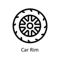 Car Rim Vector     Outline Icons. Simple stock illustration stock