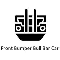 Front Bumper Bull Bar Car  Vector     Solid Icons. Simple stock illustration stock