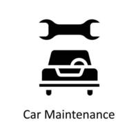 Car Maintenance Vector     Solid Icons. Simple stock illustration stock