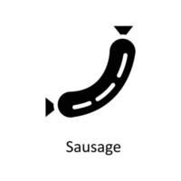 Sausage Vector      Solid Icons. Simple stock illustration stock