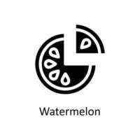 Watermelon Vector  Solid Icons. Simple stock illustration stock