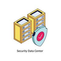 Security Data Center Vector Isometric Icons. Simple stock illustration