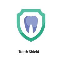 Tooth shield Vector Flat Icons. Simple stock illustration stock