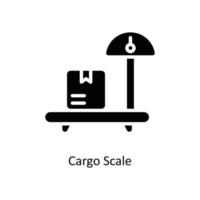 Cargo Scale Vector Solid Icons. Simple stock illustration stock