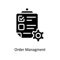 Order Management Vector Solid Icons. Simple stock illustration stock