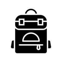 School Bag Vector Solid Icons. Simple stock illustration stock