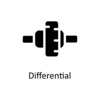 Differential Vector     Solid Icons. Simple stock illustration stock