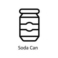 Soda Can  Vector      outline Icons. Simple stock illustration stock