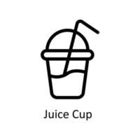 Juice Cup Vector      outline Icons. Simple stock illustration stock