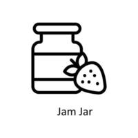 Jam Jar Vector      outline Icons. Simple stock illustration stock