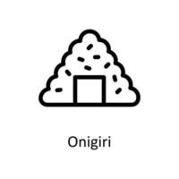 Onigiri Vector      outline Icons. Simple stock illustration stock