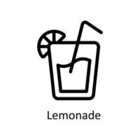 Lemonade Vector      outline Icons. Simple stock illustration stock