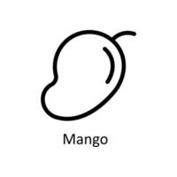 Mango Vector  Outline Icons. Simple stock illustration stock