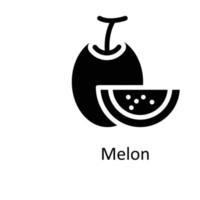 melón vector sólido iconos sencillo valores ilustración valores