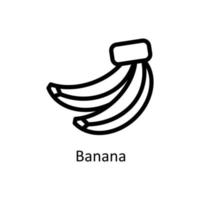 plátano vector contorno iconos sencillo valores ilustración valores