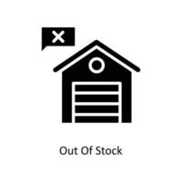 Out Of Stock Vector Solid Icons. Simple stock illustration stock