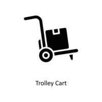 Trolley Cart  Vector Solid Icons. Simple stock illustration stock