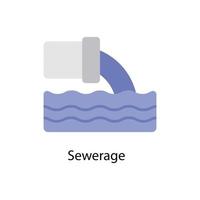 Sewerage  Vector Flat Icons. Simple stock illustration stock