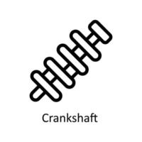 Crankshaft Vector     Outline Icons. Simple stock illustration stock