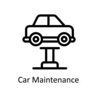 Car Maintenance Vector     Outline Icons. Simple stock illustration stock