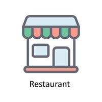 Restaurant  Vector     Fill outline Icons. Simple stock illustration stock