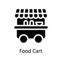 Food cart Vector      Solid Icons. Simple stock illustration stock