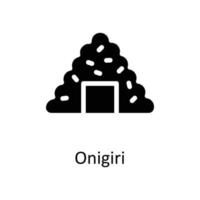 Onigiri Vector      Solid Icons. Simple stock illustration stock