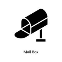 Mail Box Vector Solid Icons. Simple stock illustration stock