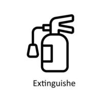 extinguishe Vector     Outline Icons. Simple stock illustration stock