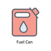 Fuel Can  Vector    Fill Outline Icons. Simple stock illustration stock