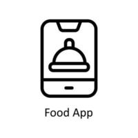 comida aplicación vector contorno iconos sencillo valores ilustración valores