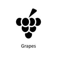 Grapes Vector  Solid Icons. Simple stock illustration stock