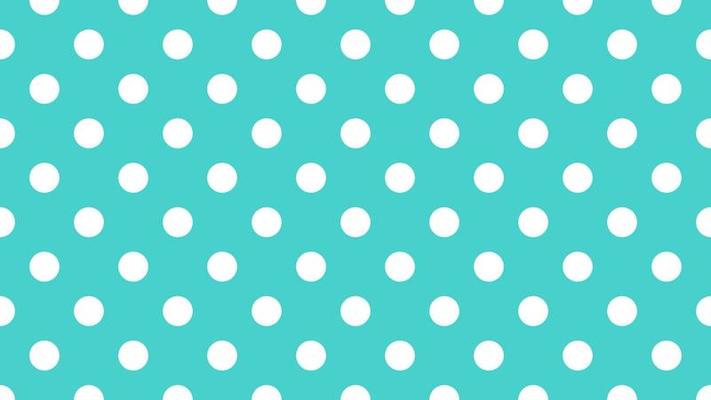 white color polka dots over medium turquoise cyan background