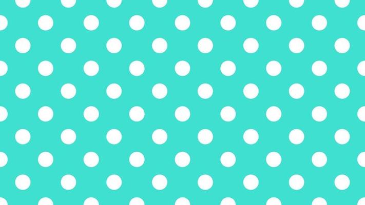 white color polka dots over turquoise cyan background