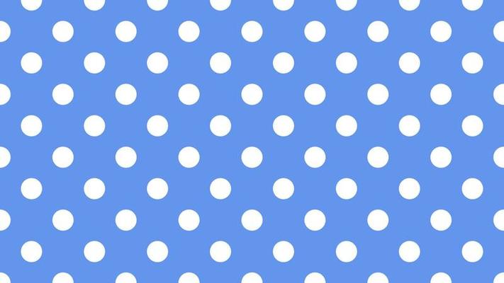 white color polka dots over cornflower blue background