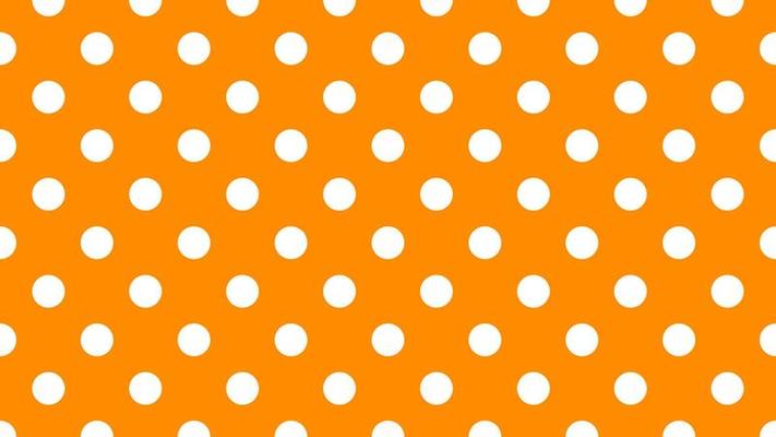 white color polka dots over dark orange background