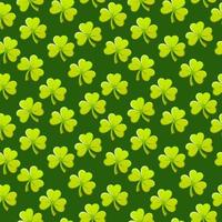 Seamless pattern of shamrock or clover. Seamless green background for St. Patrick day. Lucky background. vector