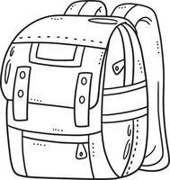 School Bag Isolated Coloring Page for Kids vector