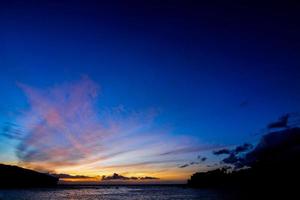 Sunset over the sea photo