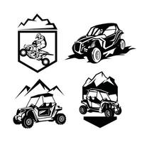 ATV Extreme Offroad Adventure Sport Logo Design Clipart. vector