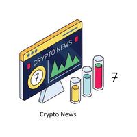 Crypto News Vector Isometric Icons. Simple stock illustration stock