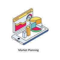 Market Planning Vector Isometric Icons. Simple stock illustration stock