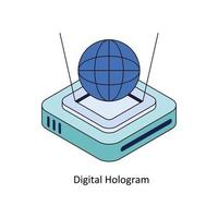 Digital Hologram Vector Isometric Icons. Simple stock illustration stock