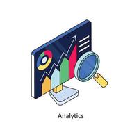 Analytics Vector Isometric Icons. Simple stock illustration stock