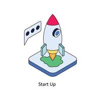 Start Up Vector Isometric Icons. Simple stock illustration stock