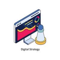 Digital Strategy Vector Isometric Icons. Simple stock illustration stock