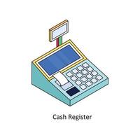 Cash Register Vector Isometric Icons. Simple stock illustration stock