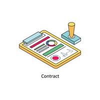 Contract Vector Isometric Icons. Simple stock illustration stock