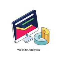 Website Analytics Vector Isometric Icons. Simple stock illustration stock